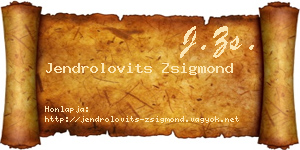 Jendrolovits Zsigmond névjegykártya